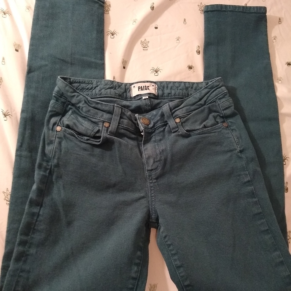 PAIGE sz 26 skyline skinny in teal